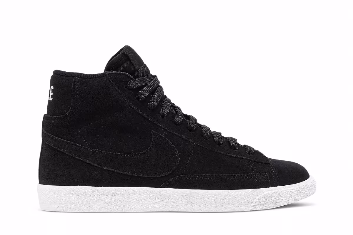 Nike Blazer Mid Premium GS Black Summit White, view 2