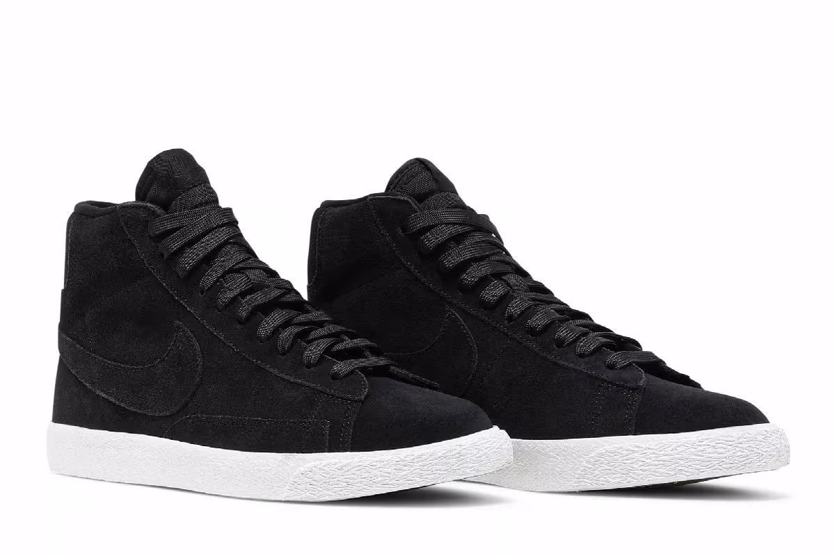 Nike Blazer Mid Premium GS Black Summit White, view 9