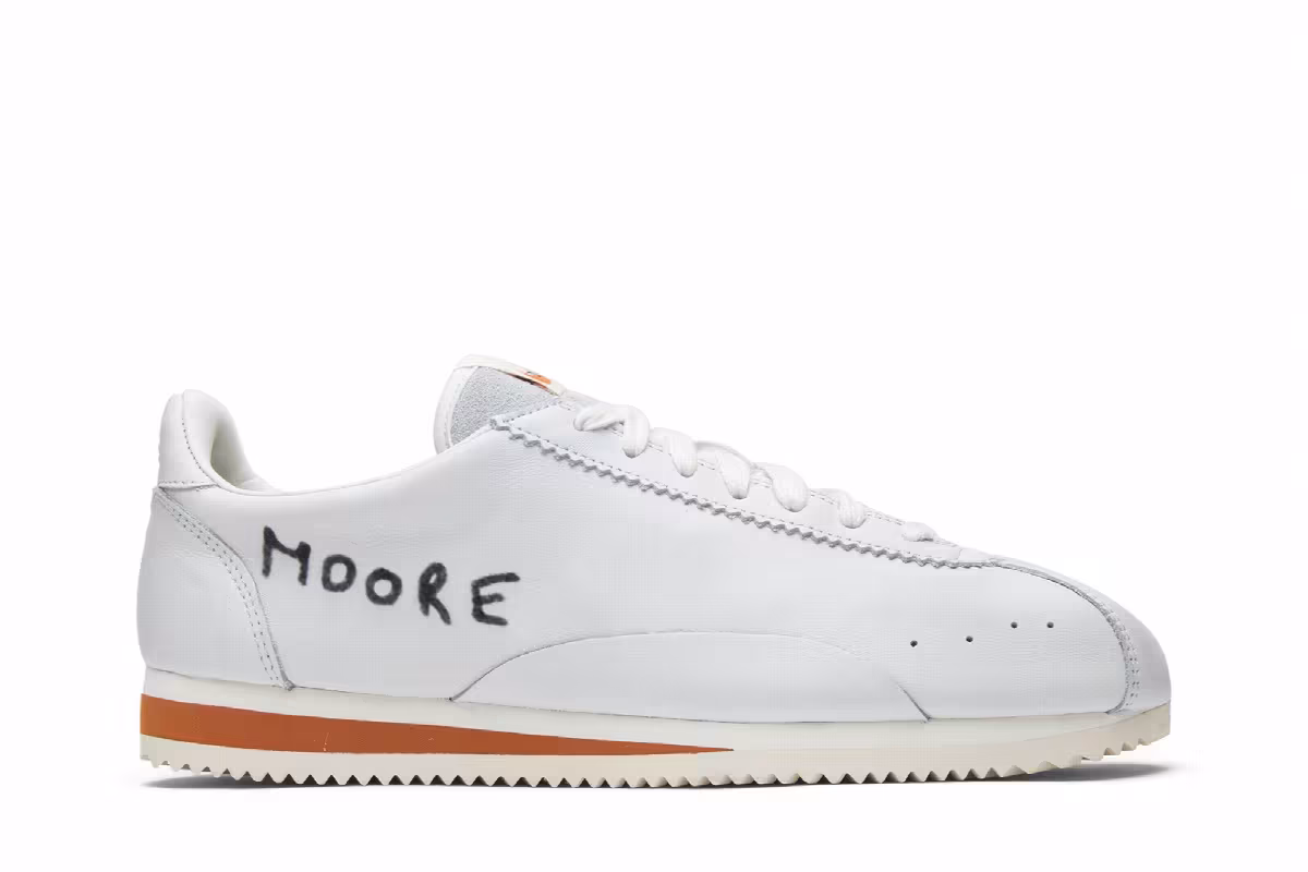 Kenny Moore x Nike Classic Cortez QS White, view 2