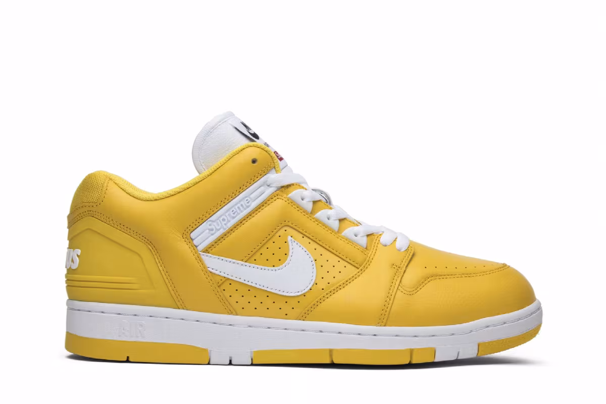 Supreme x Nike Air Force 2 Yellow, view 2