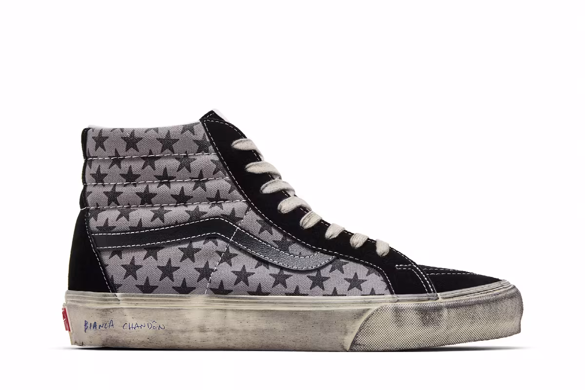 Bianca Chandôn x Vans Sk8-Hi Reissue VLT LX Stressed Black, view 2