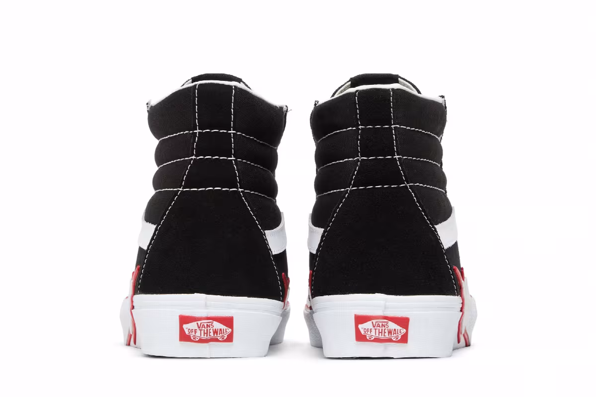 Vans Sk8-Hi Bolt - Black Racing Red, view 7