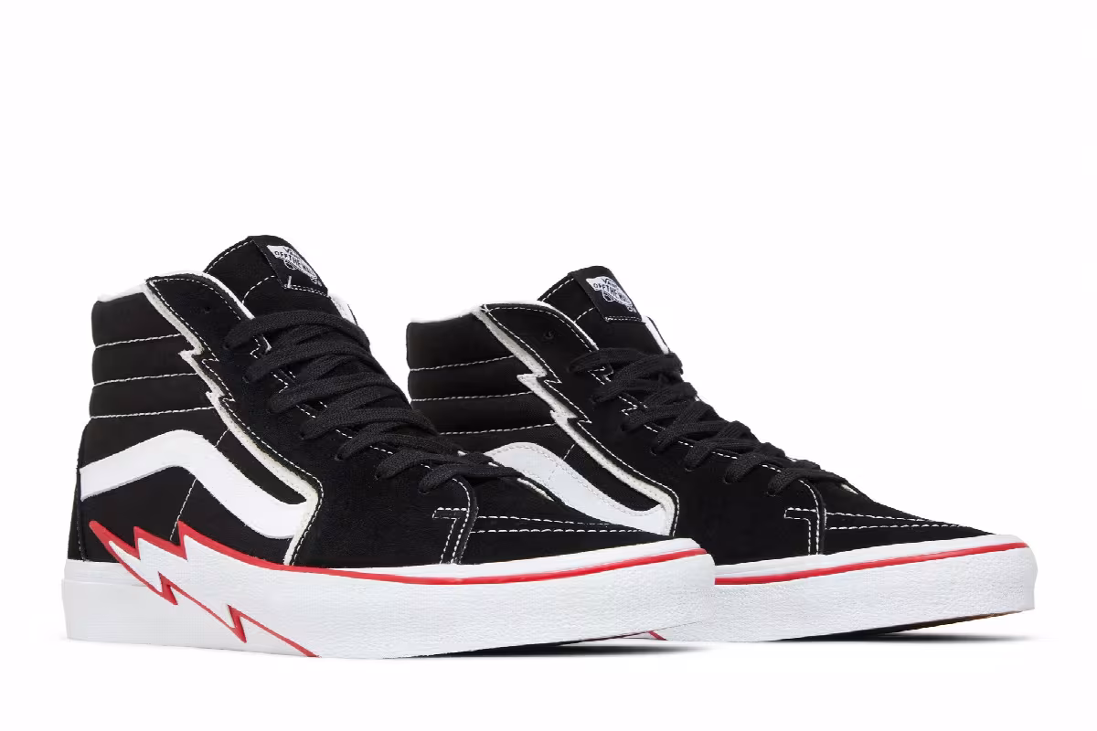Vans Sk8-Hi Bolt - Black Racing Red, view 9
