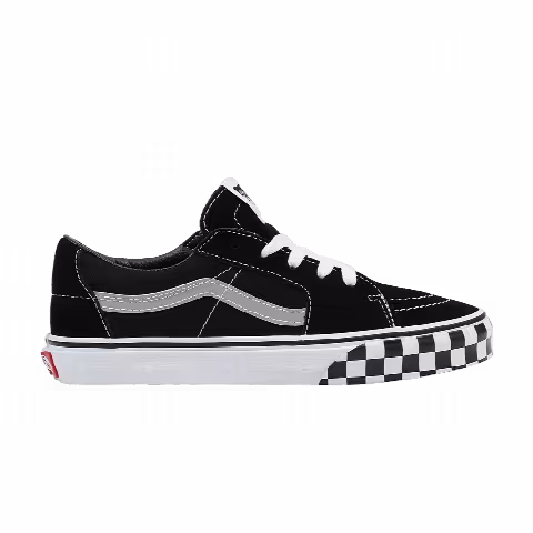 Vans Sk8-Low Kids 'Reflective Sidestripe - Black Checkerboard'