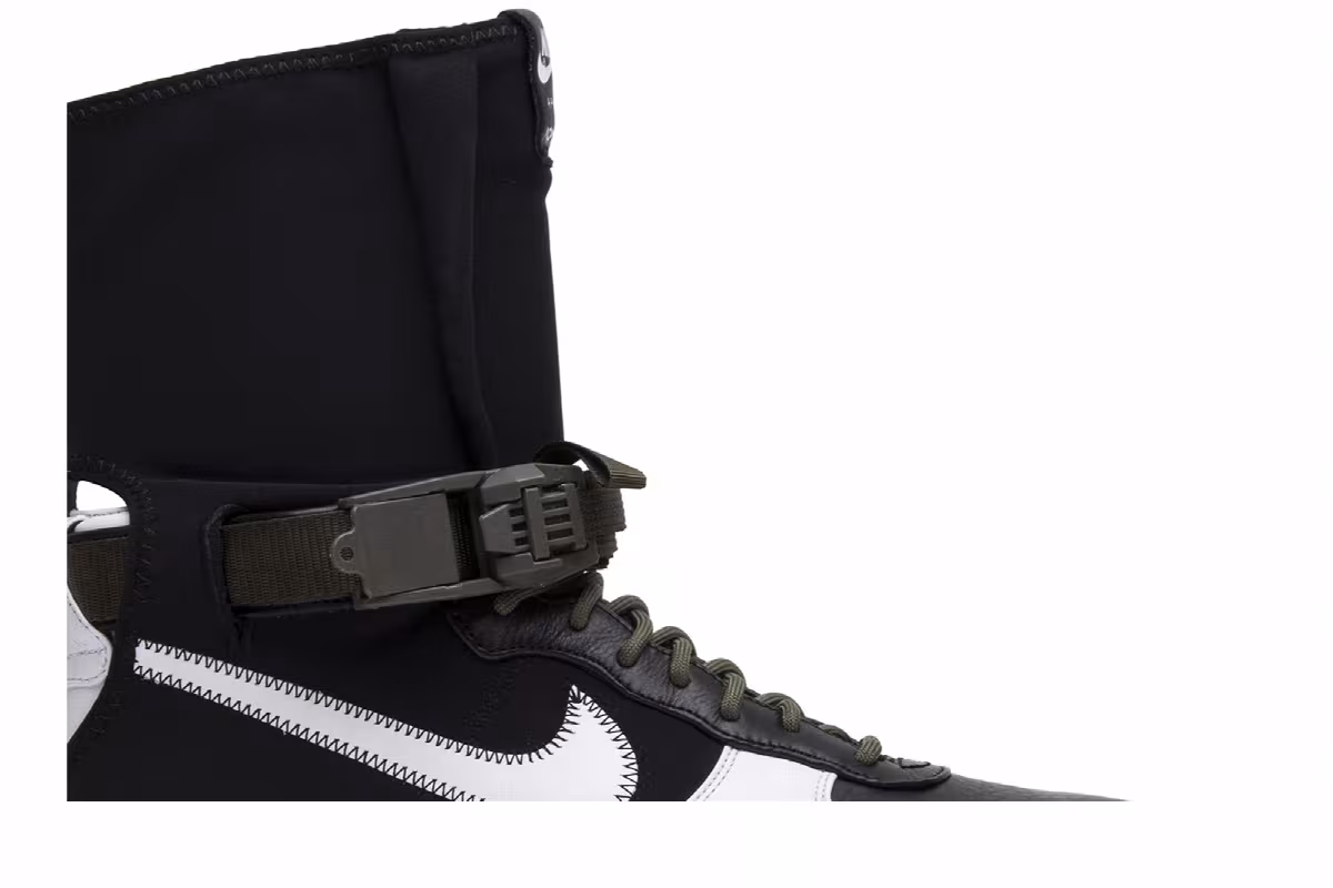Acronym x NikeLab Air Force Downtown 1 Hi SP Black White, view 3
