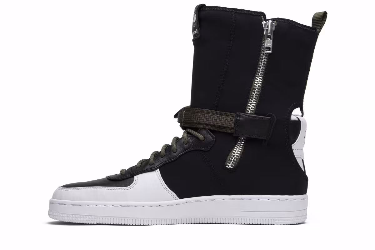 Acronym x NikeLab Air Force Downtown 1 Hi SP Black White, view 4