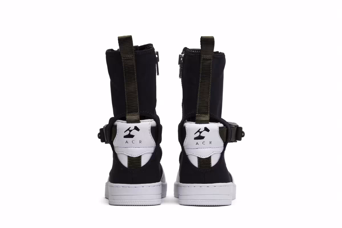 Acronym x NikeLab Air Force Downtown 1 Hi SP Black White, view 7