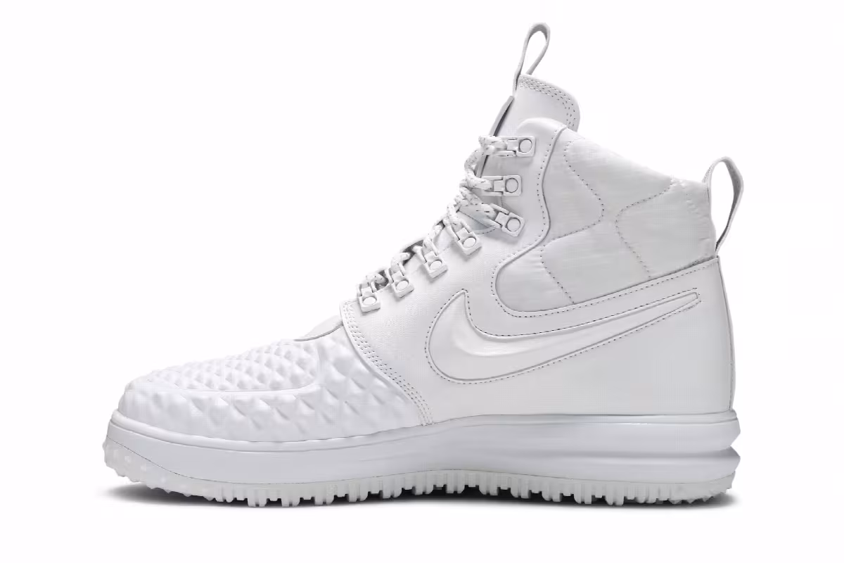 Nike Lunar Force 1 Duckboot Triple White, view 4