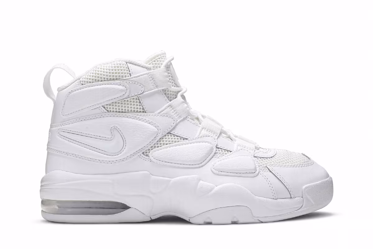 Nike Air Max 2 Uptempo Triple White, view 2