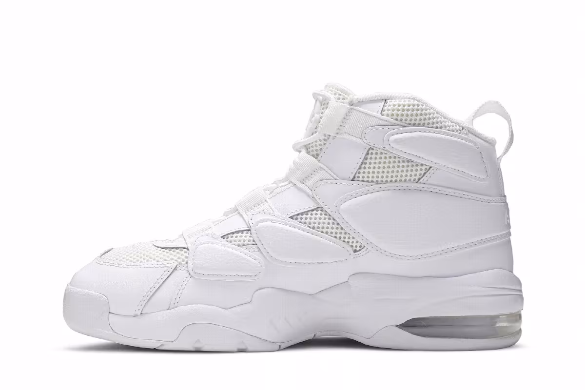 Nike Air Max 2 Uptempo Triple White, view 4