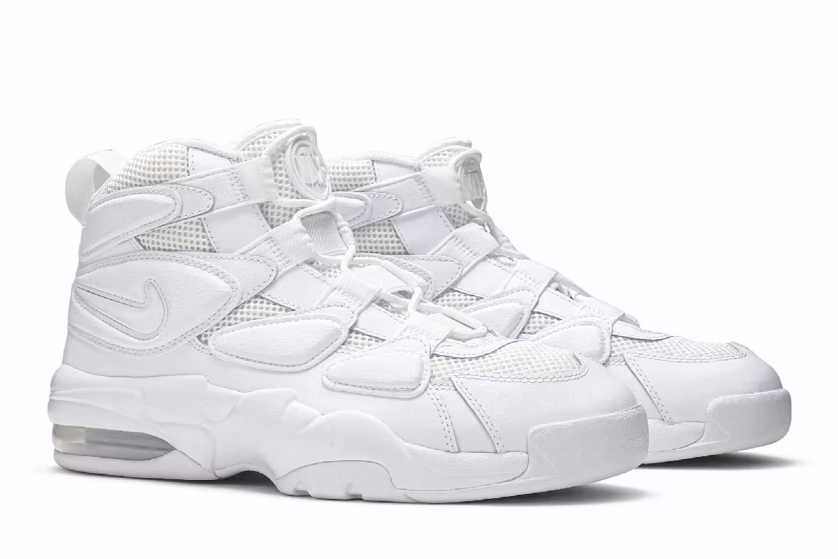 Nike Air Max 2 Uptempo Triple White, view 9