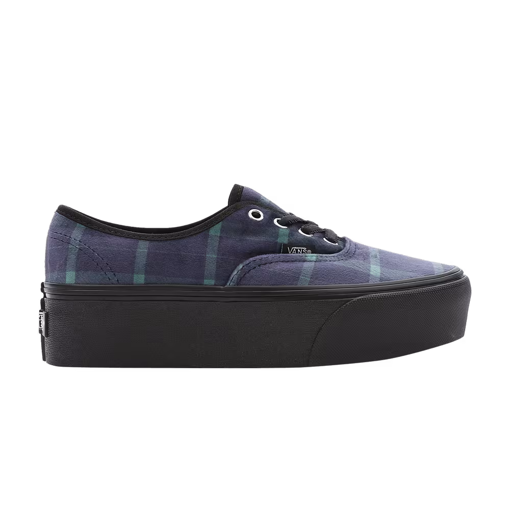 Vans Authentic Stackform Velvet Plaid - Green Black