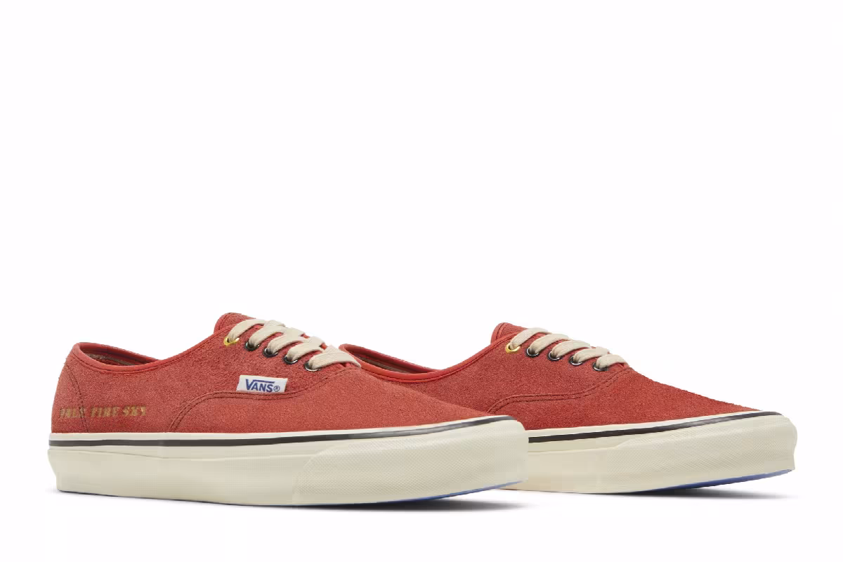 Vans Julian Klincewicz x Vault OG Authentic SP LX Pale Fire Sky - Cherry Tomato, view 9