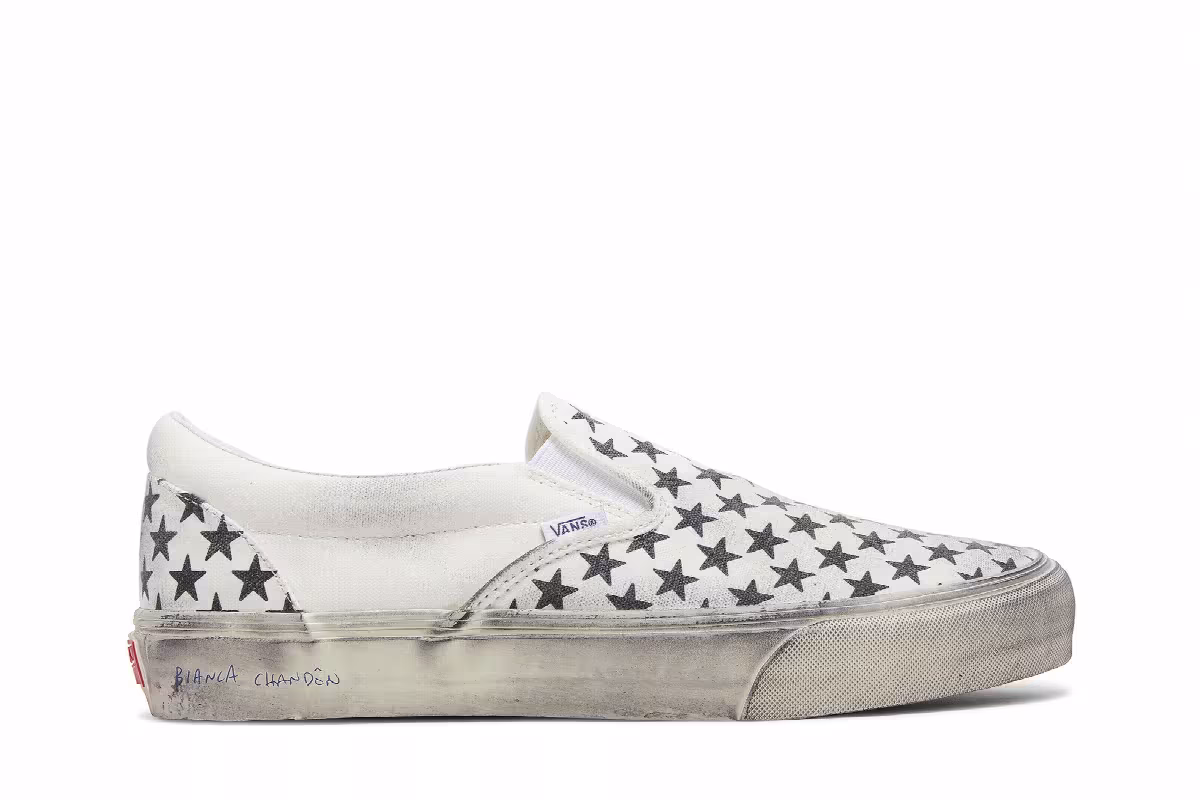 Bianca Chandôn x Vans Classic Slip-On VLT LX Stressed Black, view 2