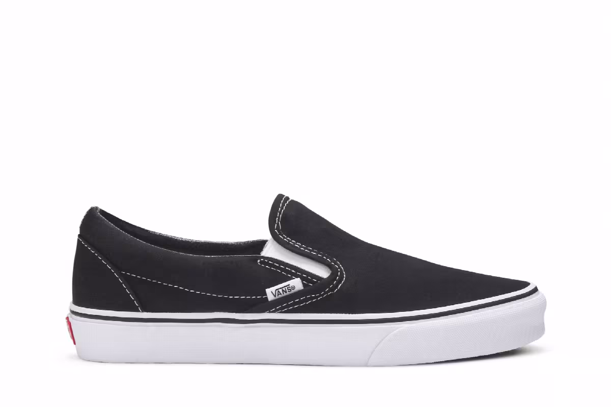 Vans Classic Slip-On Black White, view 2