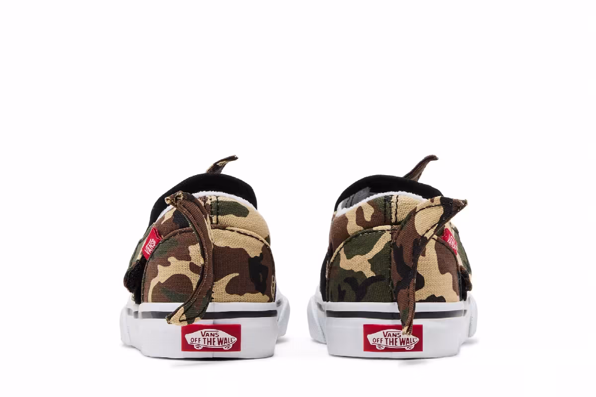 Vans Slip-On V Toddler Camo Shark, view 7