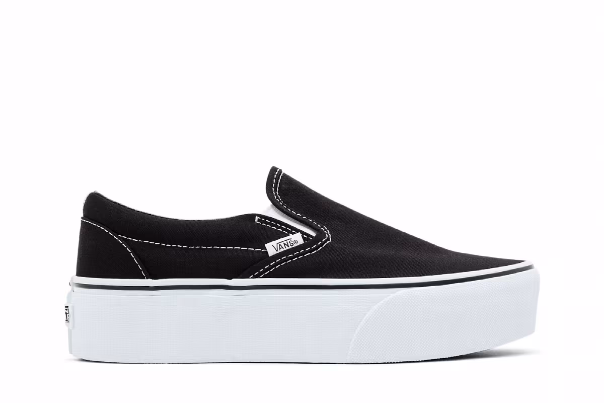 Vans Classic Slip-On Stackform Black White, view 2