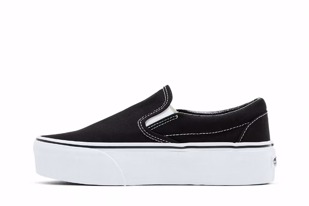 Vans Classic Slip-On Stackform Black White, view 4