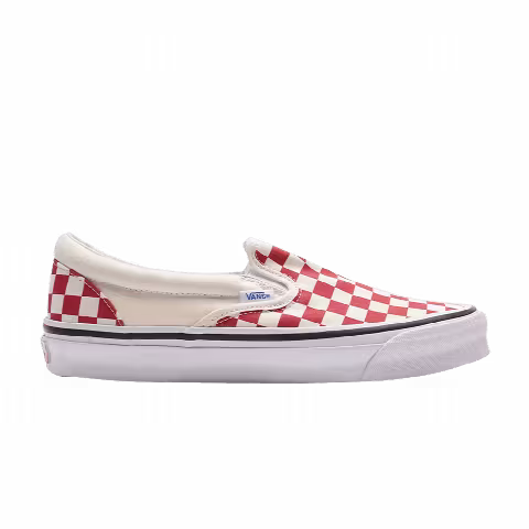 Vans OG Classic Slip-On LX 'Checkerboard - Racing Red'