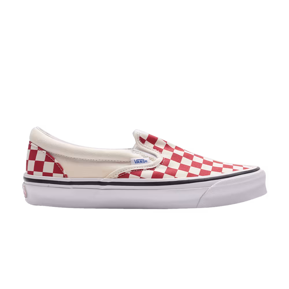 Vans OG Classic Slip-On LX Checkerboard - Racing Red