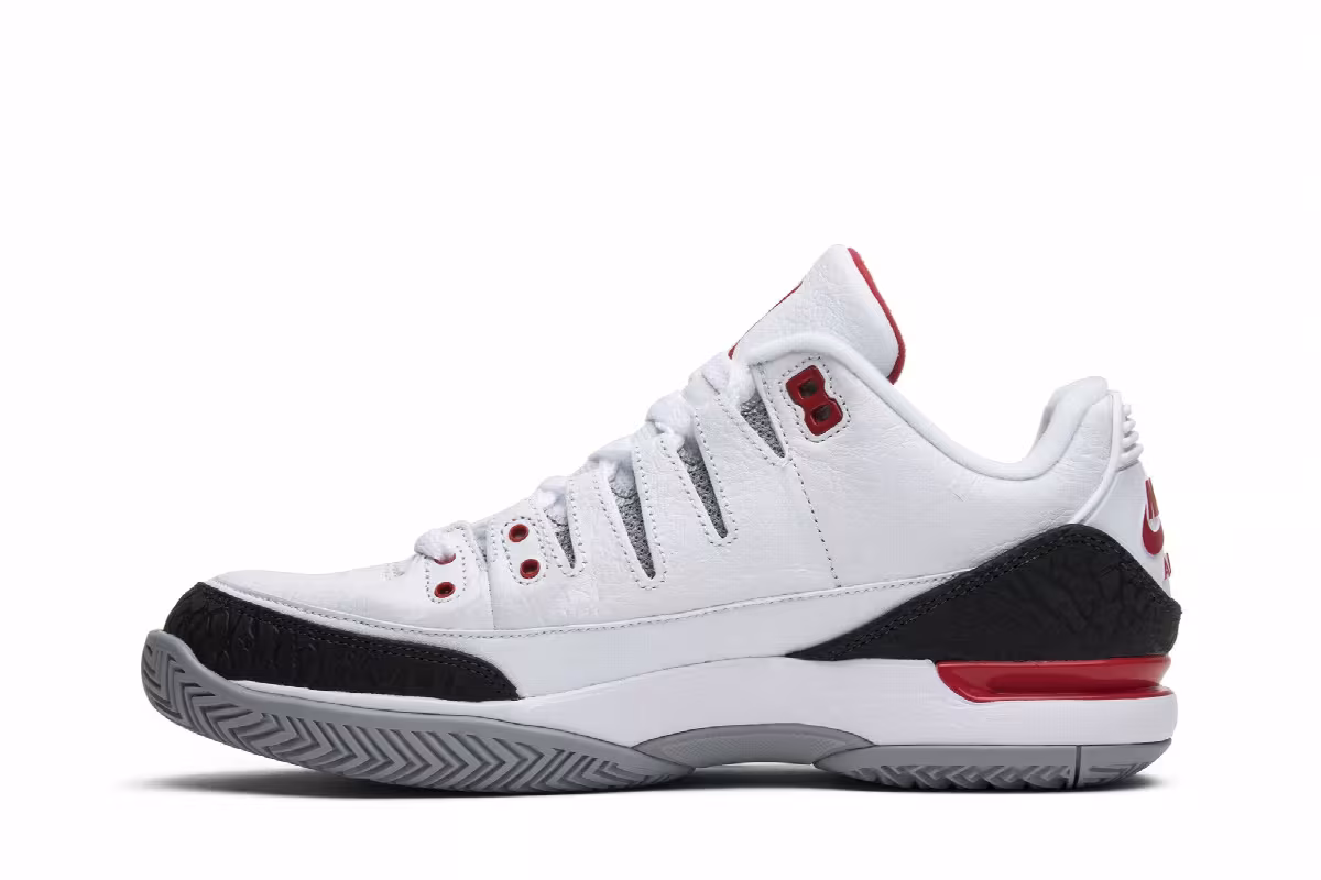 Nike Zoom Vapor Tour AJ3 Fire Red, view 4