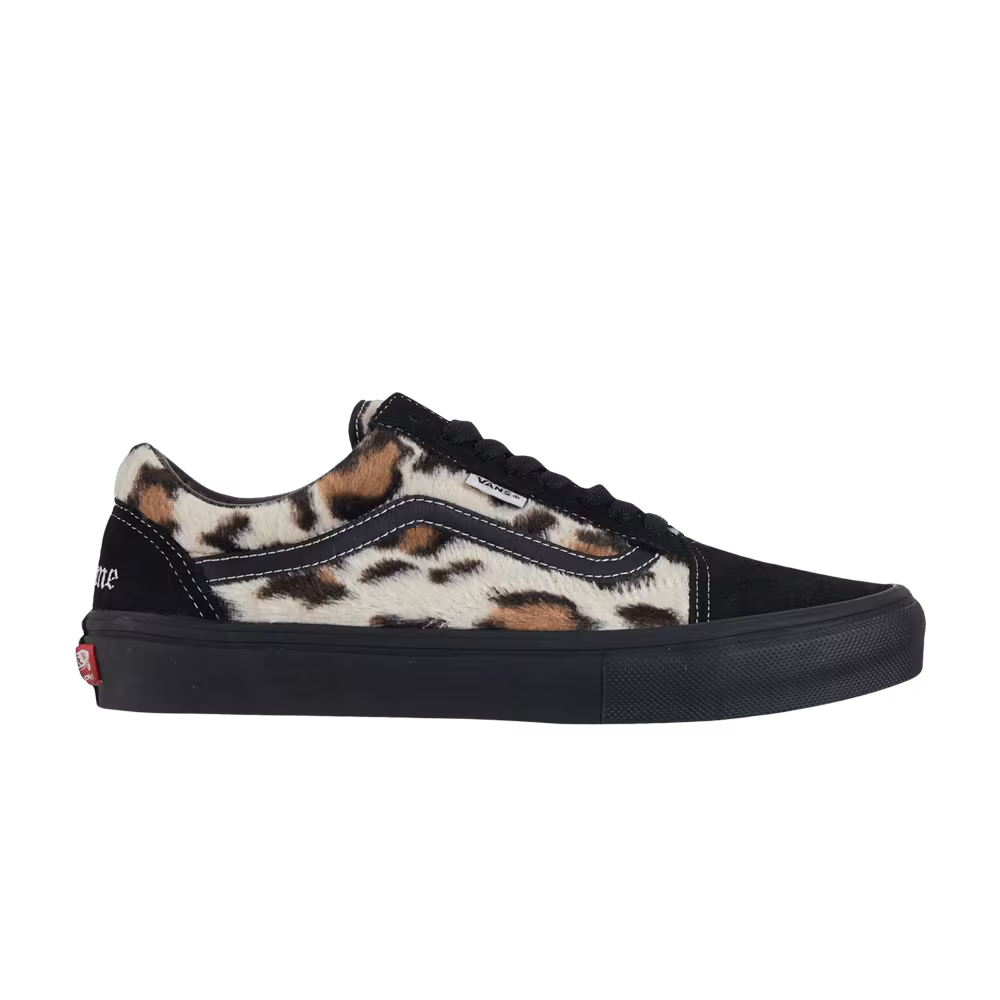 Supreme x Vans Skate Old Skool Leopard Pack - Black