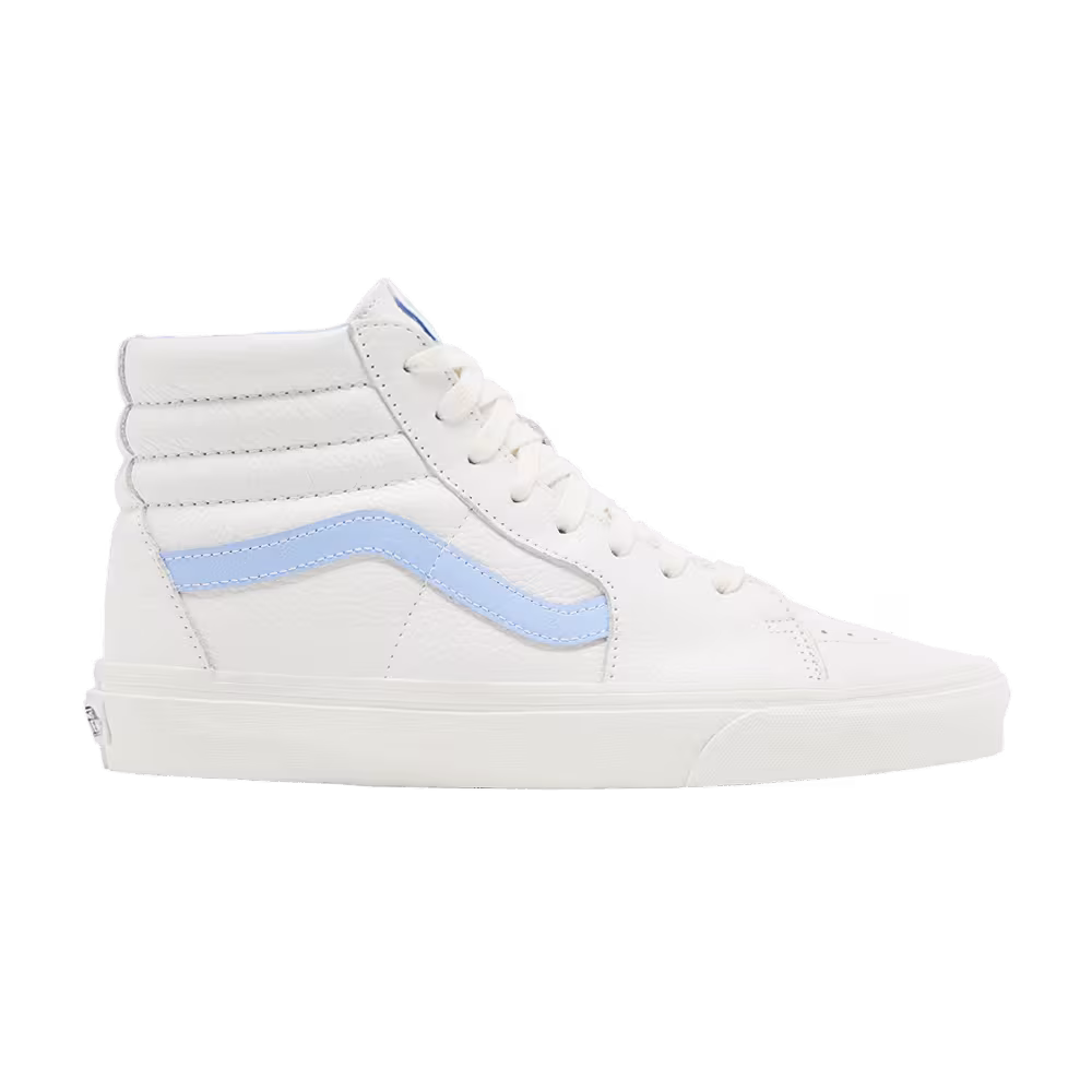 Vans Sk8-Hi Vintage Leather Blanc de Blanc Blue