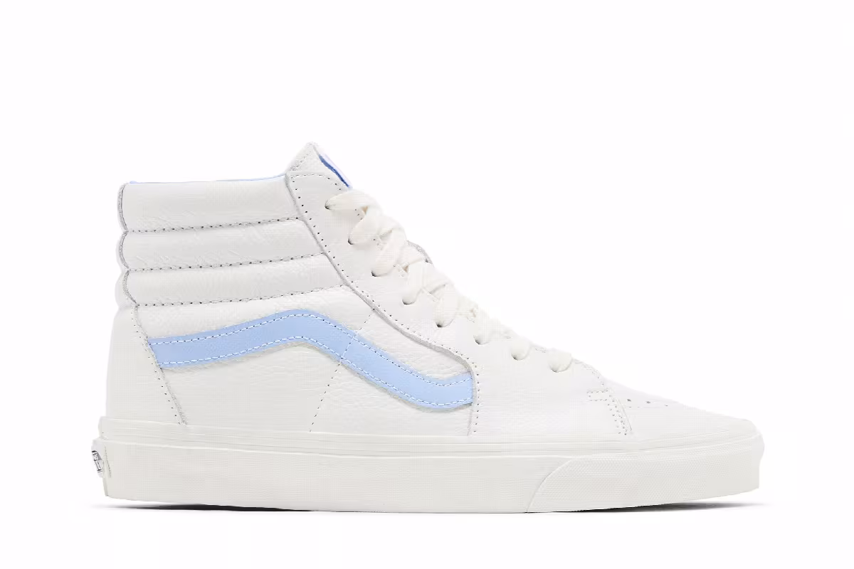Vans Sk8-Hi Vintage Leather Blanc de Blanc Blue, view 2