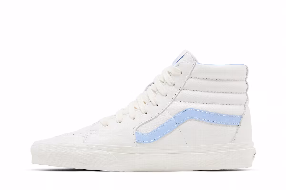 Vans Sk8-Hi Vintage Leather Blanc de Blanc Blue, view 4