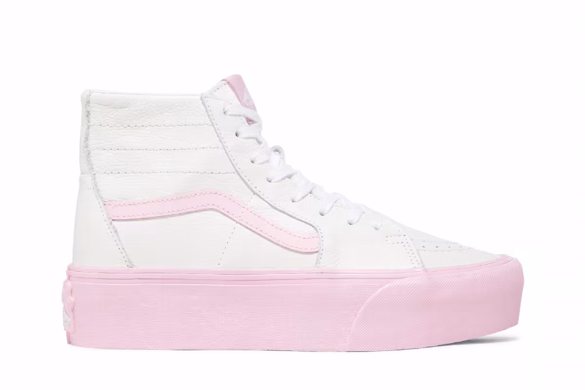 Barbie x Vans Sk8-Hi Tapered Stackform White Pink, view 2