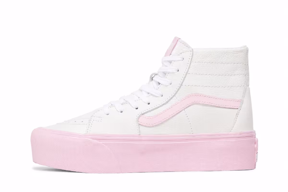 Barbie x Vans Sk8-Hi Tapered Stackform White Pink, view 4