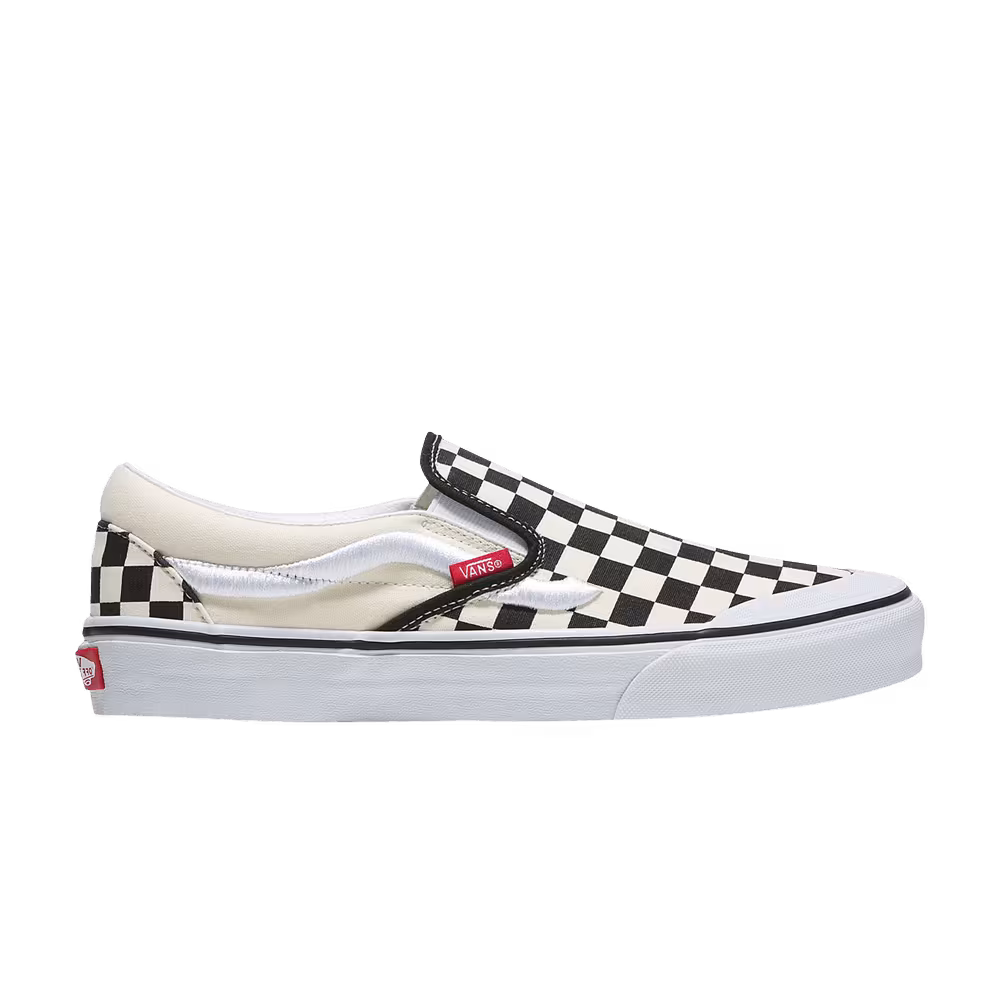 Vans Classic Slip-On 138 Sidestripe - Black Checkerboard