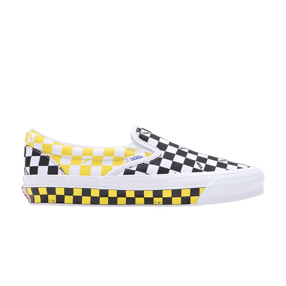 Vans OG Classic Slip-On LX Checkerboard - Black Yellow
