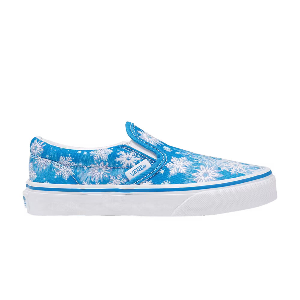 Vans Classic Slip-On V Kids Snowflakes - Winter Wonderland Blue