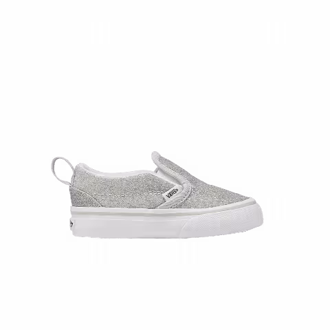 Vans Slip-On V Toddler 'Glitter - Silver'