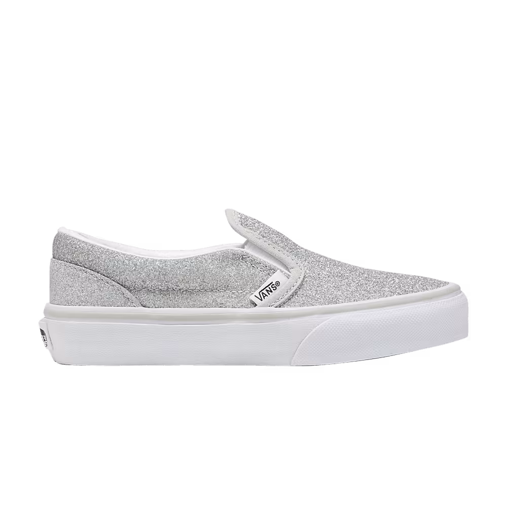 Vans Classic Slip-On V Kids Glitter - Silver