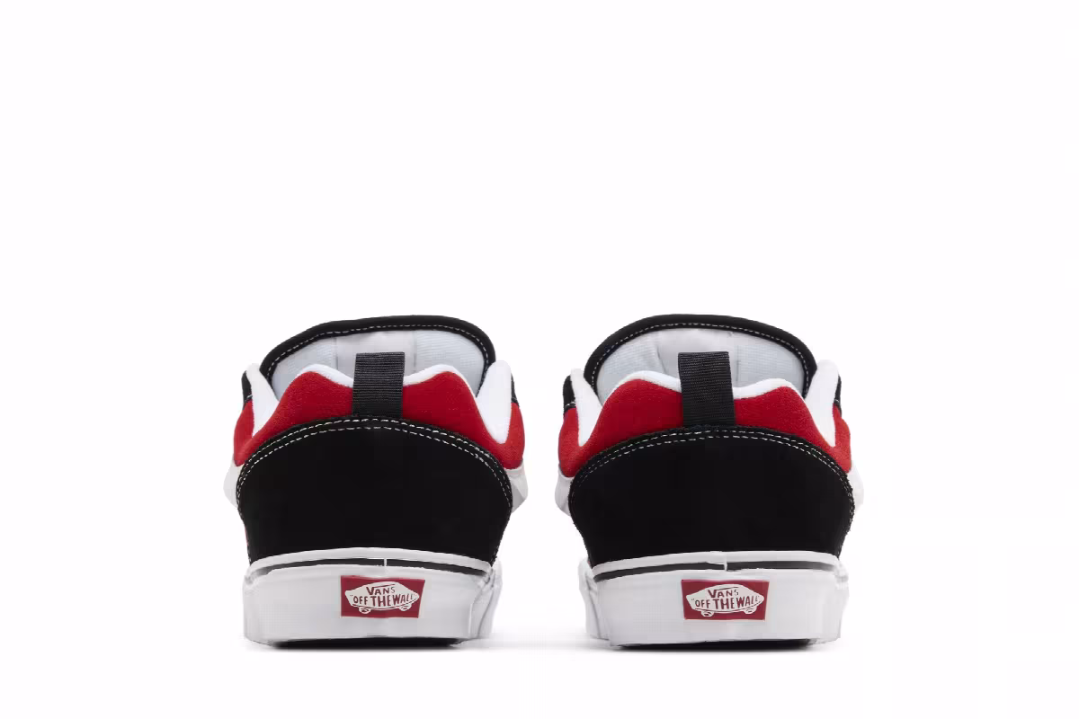 Vans Men's Knu-Skool Black Red, view 7
