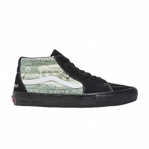 Supreme x Vans Skate Grosso Mid 'Dollar Bill - Black'
