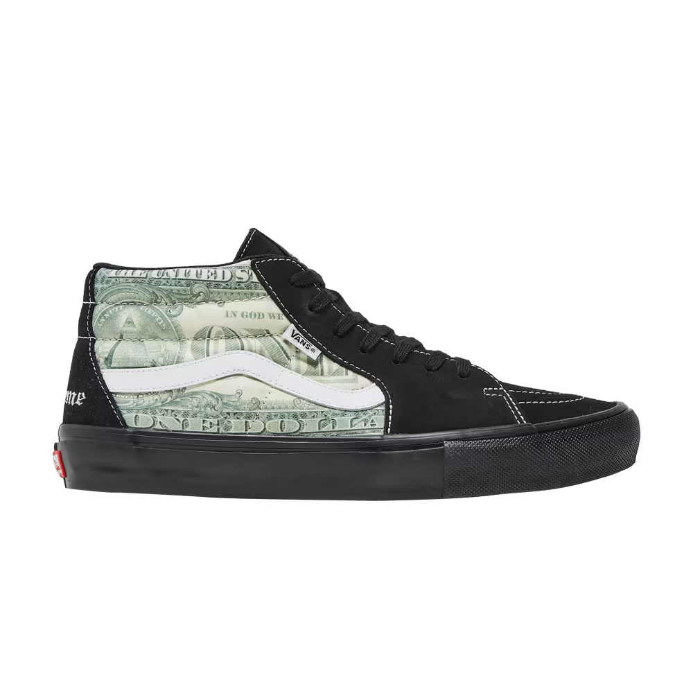 Supreme x Vans Skate Grosso Mid Dollar Bill - Black