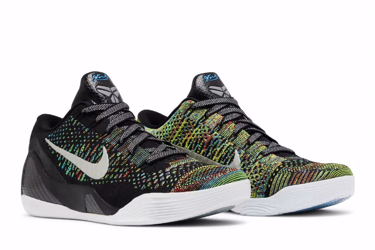 Nike Kobe 9 Elite Low Premium HTM Milan - Black Multi-Color, view 9