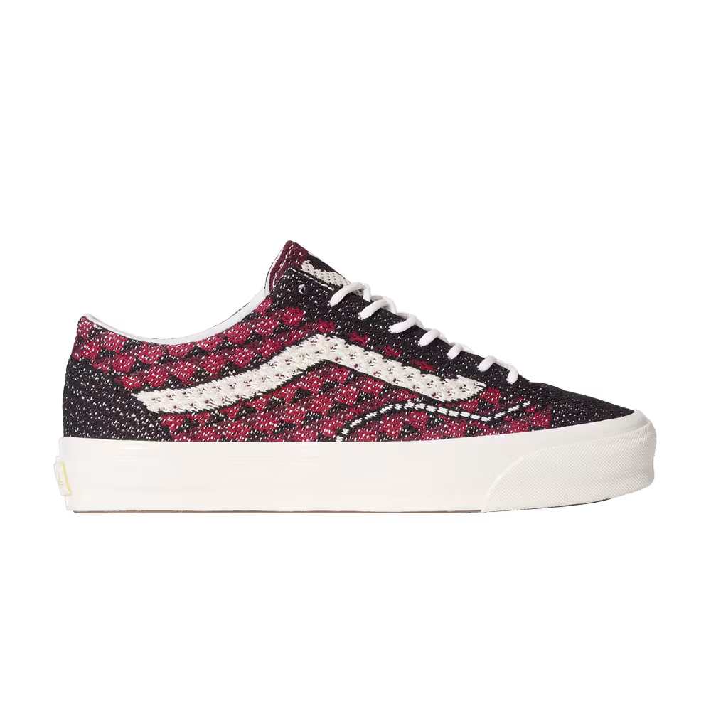 Vans Premium Old Skool Knit Pack - Geo Check Bordeaux Red
