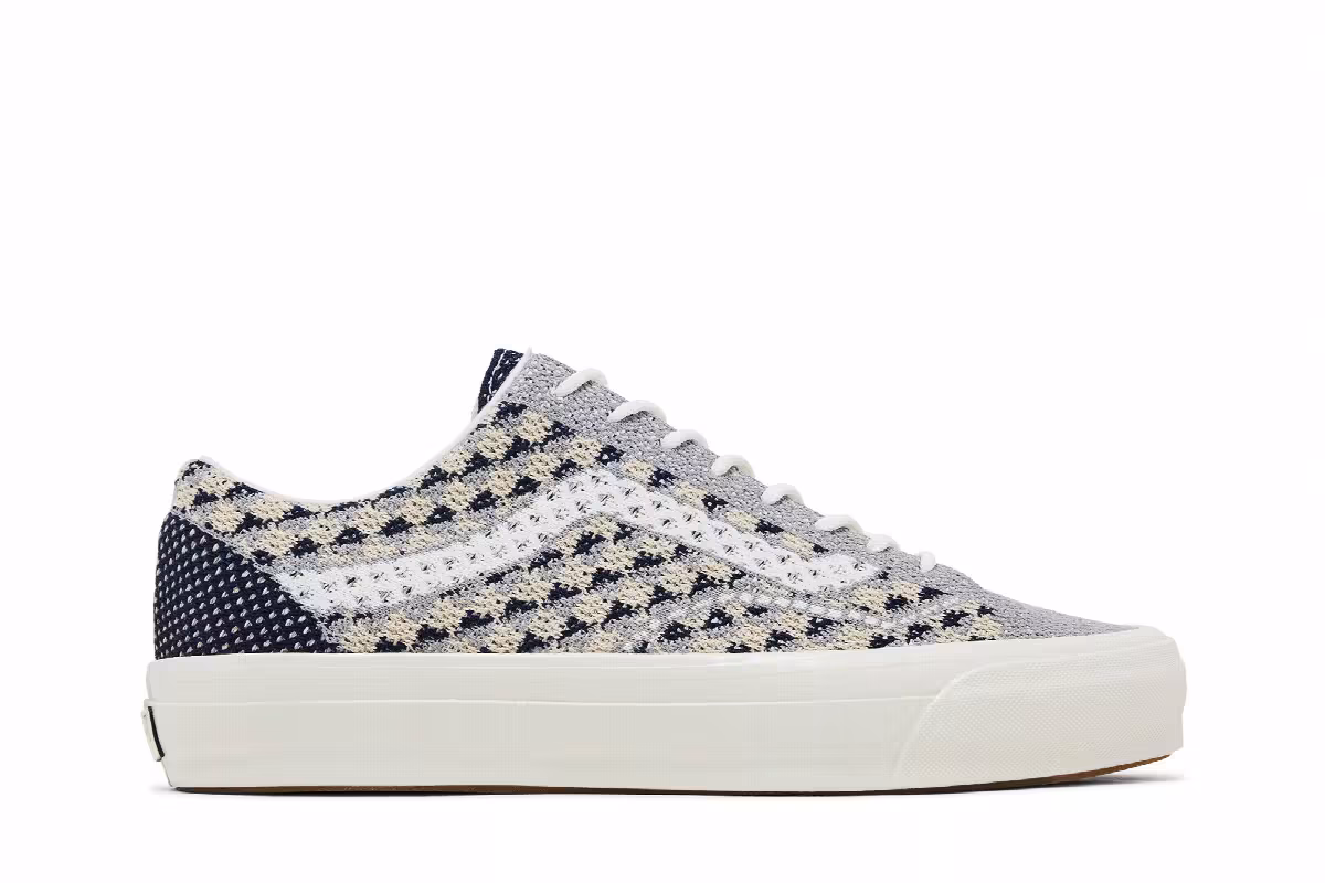 Vans Premium Old Skool Knit Pack - Geo Check Frost Grey, view 2