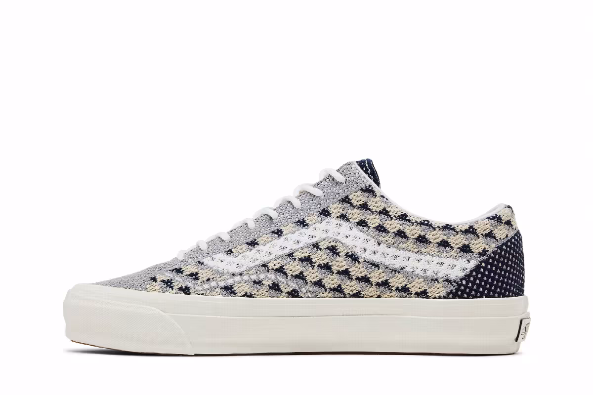 Vans Premium Old Skool Knit Pack - Geo Check Frost Grey, view 4