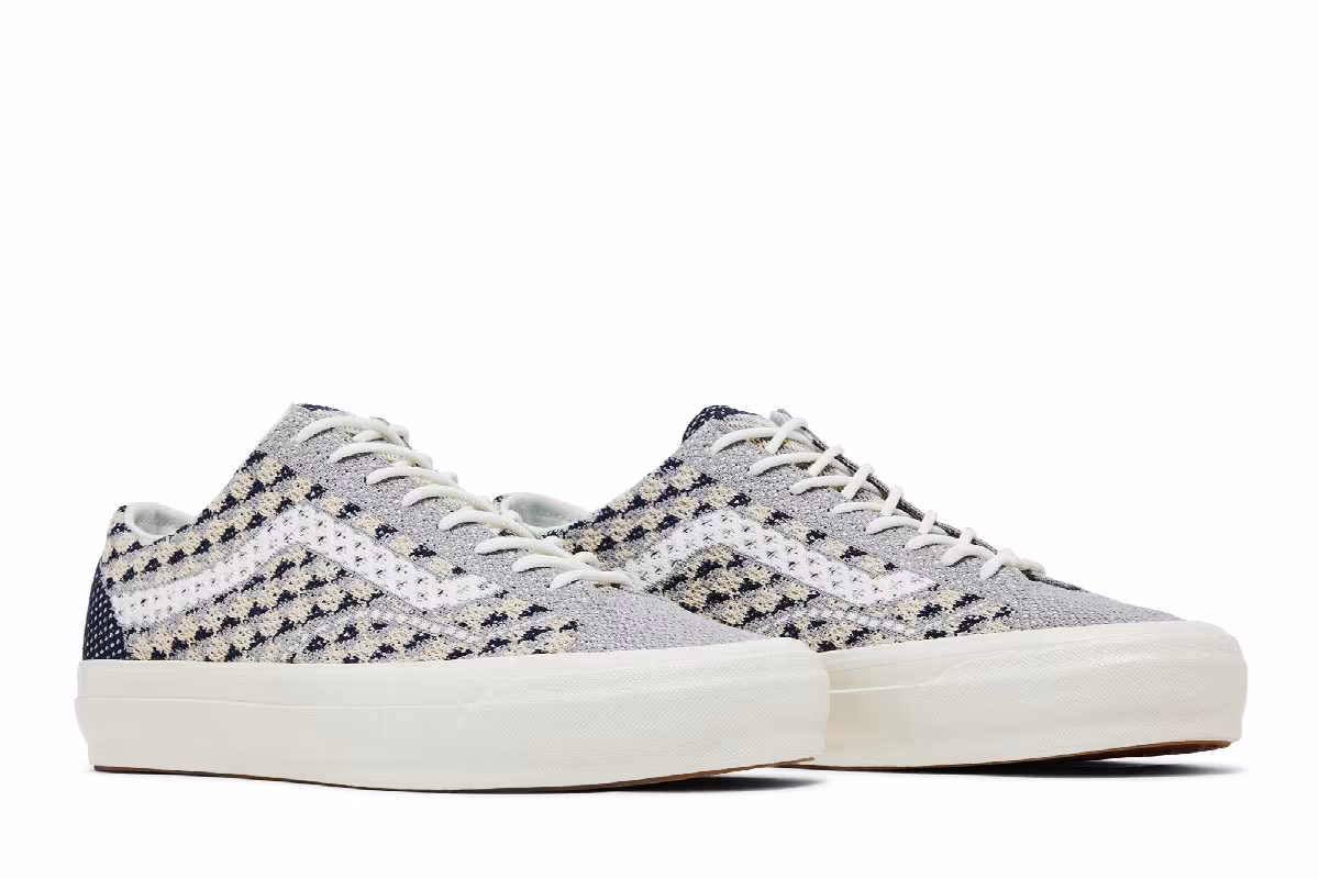 Vans Premium Old Skool Knit Pack - Geo Check Frost Grey, view 9