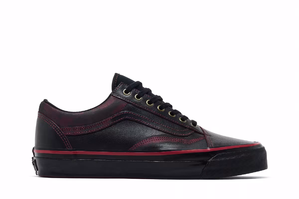 Tania Cruz x Vans Premium Old Skool Dark Red Rub-Away, view 2