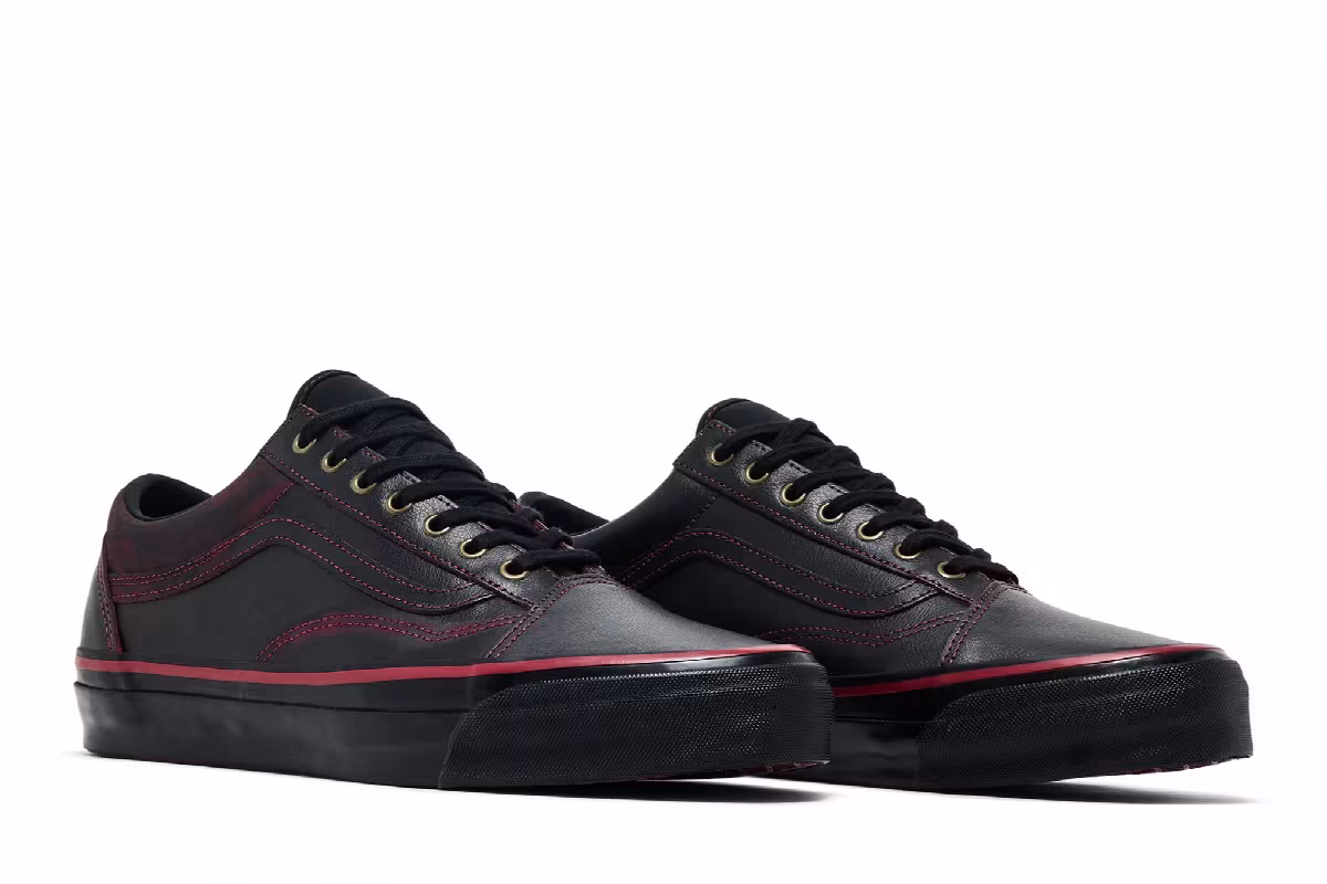 Tania Cruz x Vans Premium Old Skool Dark Red Rub-Away, view 9