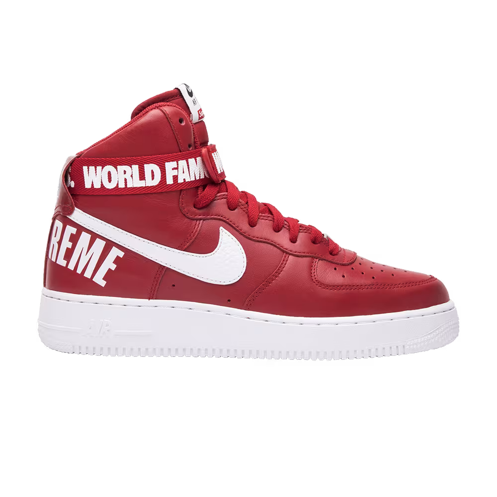 Supreme x Nike Air Force 1 High SP Red