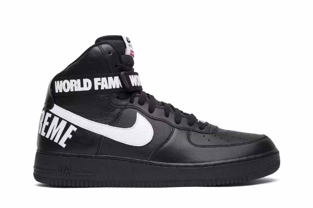 Supreme x Nike Air Force 1 High SP Black, view 2