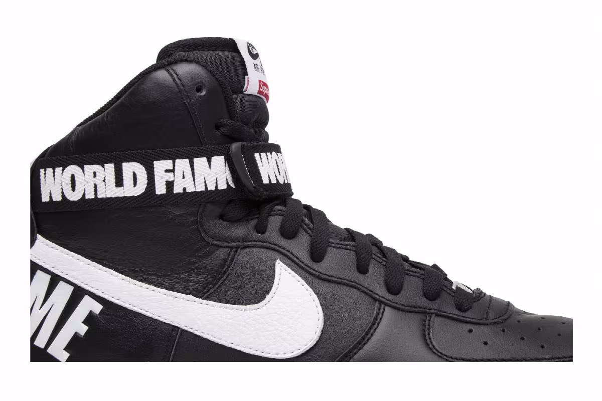 Supreme x Nike Air Force 1 High SP Black, view 3