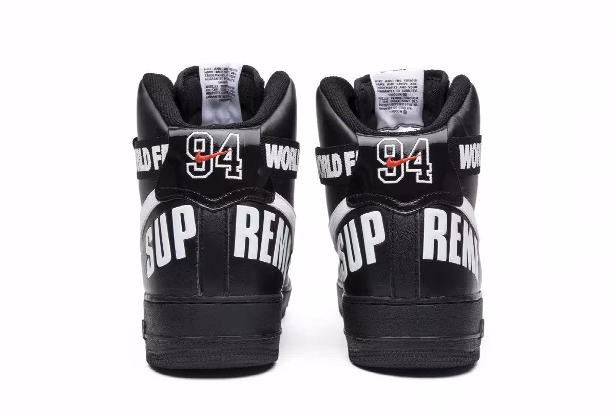 Supreme x Nike Air Force 1 High SP Black, view 7